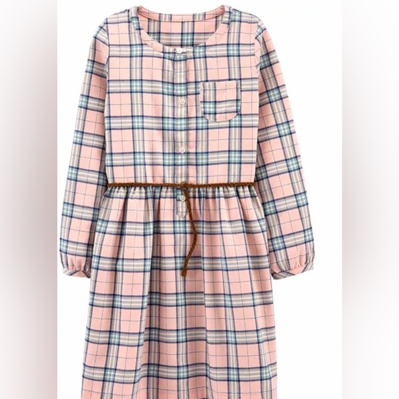 Brand New with Tag Carter’s Little & Big Girls Plaid Shirt Dress. Size 6/6x. - Picture 1 of 4